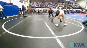 58-61 lbs Rr Rnd 1 - Braxton Bishop, Pryor Tigers vs Connor Thompson, Wyandotte Youth Wrestling