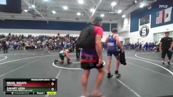 150 lbs Champ. Round 1 - Zakary Leon, Work Horse Wrestling Club vs Israel Shoats, South Torrance