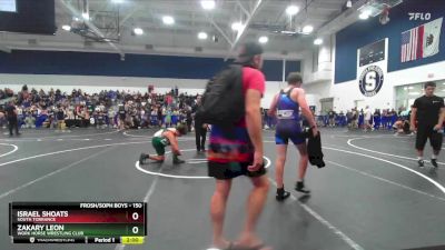 150 lbs Champ. Round 1 - Zakary Leon, Work Horse Wrestling Club vs Israel Shoats, South Torrance