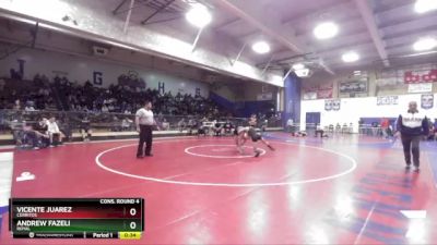 126 lbs Cons. Round 4 - Vicente Juarez, Cerritos vs Andrew Fazeli, Royal