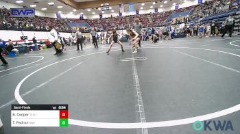 96 lbs Semifinal - Brayleigh Cooper, Tecumseh Youth Wrestling vs Talis Padron, Shelton Wrestling Academy