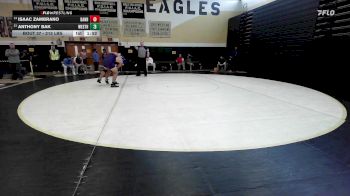 215 lbs Round Of 32 - Isaac Zambrano, Danbury vs Anthony Bak, Westhill