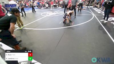 45 lbs Semifinal - Edgar Ruiz, Fayetteville Youth Wrestling Club vs Rhett Jenkins, Beggs Youth Wrestling Program