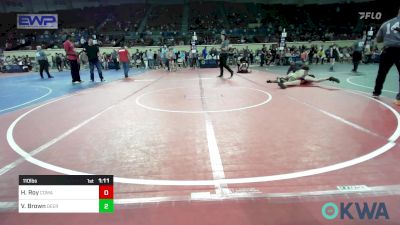 110 lbs Quarterfinal - Hayliee Roy, Comanche Takedown Club vs Vanity Brown, Deer Creek Wrestling Club