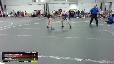 165 lbs Placement (4 Team) - Jack Rosenberger, New England Gold vs Jack Lilly, South Side WC Blue