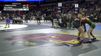 140 lbs 5th Place - Sumaya Lazaro, Northview (SS) vs Ella Myers, Monterey (CC)