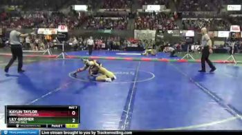 Semifinal - Lily Grismer, Cascade Girls vs Kaylin Taylor, Great Falls/MSDB Girls