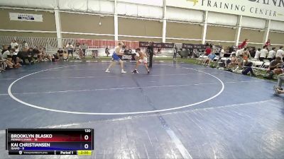 120 lbs Round 3 (8 Team) - Brooklyn Blasko, Pennsylvania vs Kai Christiansen, Idaho