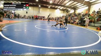 52 lbs Quarterfinal - Vincent Butcher, Tulsa Blue T Panthers vs Kyler Summers, Tonkawa Takedown Club