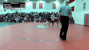 144 lbs Semifinal - Bryce Geer, Canton South vs Omar Leon, Akron Springfield