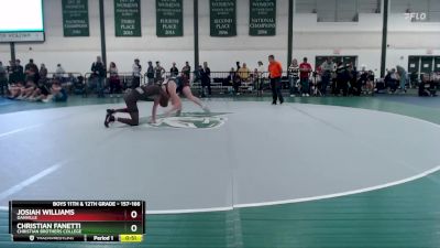 157-166 lbs Cons. Round 1 - Christian Fanetti, Christian Brothers College vs Josiah Williams, Danville