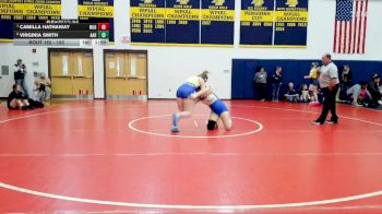155 lbs Quarterfinal - Camilla Hathaway, Mount Lebanon Hs vs Virginia Smith, Avella Area Hs