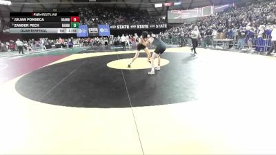 Boys 1B/2B 157 Quarterfinal - Julian Fonseca, Okanogan vs Zander Peck, Rainier