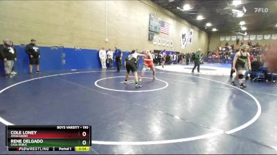 190 lbs Cons. Round 4 - Cole Loney, Atascadero vs Rene Delgado, Casa Roble