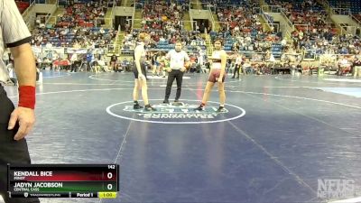 142 lbs Cons. Round 1 - Kendall Bice, Minot vs Jadyn Jacobson, Central Cass