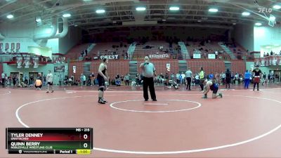 215 lbs Cons. Round 4 - Quinn Berry, Noblesville Wrestling Club vs Tyler Denney, Unattached
