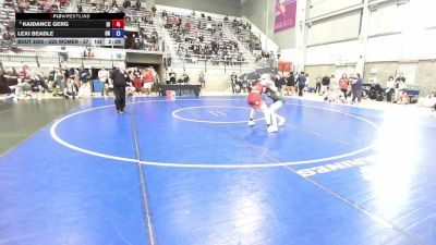 U20 Women - 57 lbs Champ. Round 2 - Kaidance Gerg, ID vs Lexi Beadle, OH