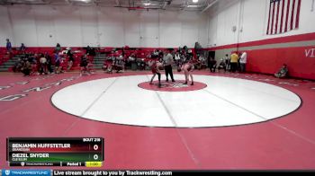 113 lbs Cons. Round 1 - Benjamin Huffstetler, Okanogan vs Diezel Snyder, Cle Elum