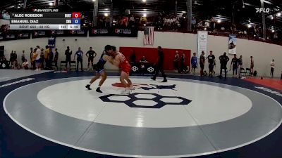 82 kg Champ. Round 2 - Alec Robeson, Dubuque RTC vs Emanuel Diaz, SPAR Wrestling Academy