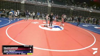 87 lbs Semifinal - Malachi Simmons, Sheridan Wrestling Club vs Kord Prewitt, High Plains Thunder Wrestling Club