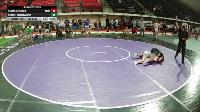 130 lbs Cons. Sub-semis - Kiera Lackey, Montana vs Rebel Montanez