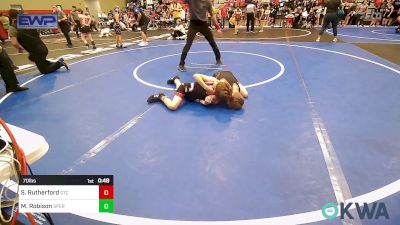 70 lbs Consi Of 4 - Stetson Rutherford, Grove Takedown Club vs Michael Robison, Sperry Wrestling Club