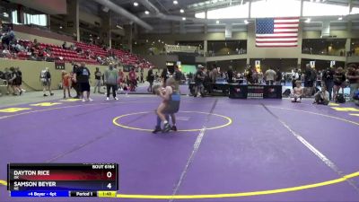 67 lbs Cons. Round 3 - Dayton Rice, OK vs Samson Beyer, NE