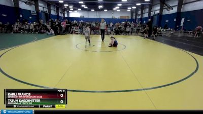 68 lbs Round 1 - Karli Francis, Southern Idaho Wrestling Club vs Tatum Kaschmitter, Grangeville Youth WC