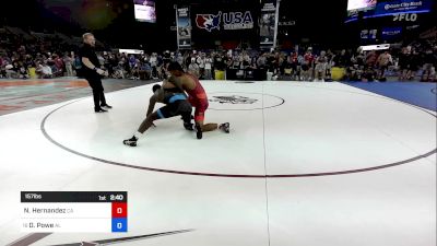 157 lbs Rnd Of 64 - Nicholas Hernandez, CA vs Daishun Powe, AL