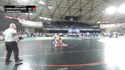 Girls 4A 120 lbs Cons. Round 5 - Hayden Linscott Morris, Moses Lake (Girls) vs Makenzie Shupe, Hanford (Girls)