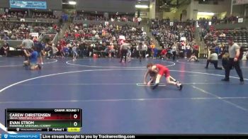 90 lbs Champ. Round 1 - Carew Christensen, Ubasa Wrestling Academy vs Evan Strom, Panhandle Wrestling Academy