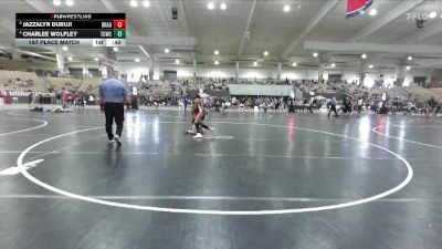 100 lbs 1st Place Match - Charlee Wolfley, White Buffalo Wrestling Academy vs Jazzalyn Duruji, TN Wrestling Academy