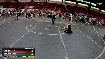 60 lbs Quarterfinal - Carter Cole, GBWC vs Timothy Cruz, Rogue Wrestling