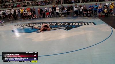 114 lbs Semifinal - Ashton Martin, Mid Valley Wrestling Club vs Jeremiah Marquez-Hopson, Arctic Warriors Wrestling Club