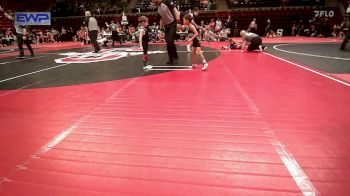 43 lbs Consi Of 16 #2 - Heston Hayes, Vinita Kids Wrestling vs Liam Williams, Heat