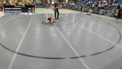 50 lbs Cons. Semi - Gunnar Thompson, Sturgis Youth Wrestling vs Riggin Woodworth, Dickinson Wrestling Club