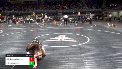 63 lbs Round Of 16 - Hudsyn Humphries, McGuffey vs Alachia Nelson, Clearfield