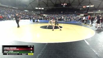 92 lbs 3rd Place Match - Willy Goss, Moses Lake Wrestling Club vs Josiah Deonigi, Mat Demon Wrestling Club