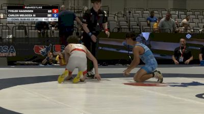 57 kg Cons. Sub-rd Of 64 - Tyeler Hagensen, Golden One RTC vs Carlos Melgoza III, Dethrone Wrestling Club
