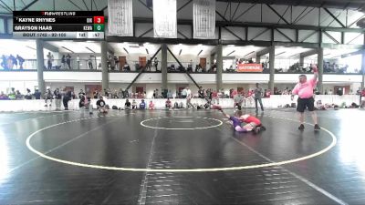 92-100 lbs Cons. Round 2 - Kayne Rhynes, PSF Wrestling Academy vs Grayson Haas, Team Mascoutah WC