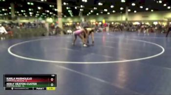 115 lbs Round 3 (8 Team) - Karla Marmolejo, Hawkstyle MX Elite vs Keely Heaton-Custer, Montana Silver