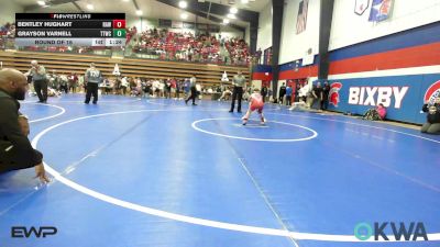 73 lbs Round Of 16 - Bentley Hughart, Raw Wrestling Club vs Grayson Varnell, Team Tulsa Wrestling Club