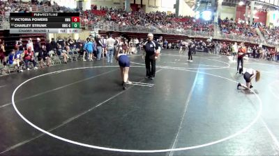 138 lbs Champ. Round 1 - Victoria Powers, Nebraska Wrestling Academy vs Charley Strunk, Norris Wrestling Club - Girls