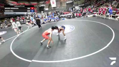 138 lbs Moses Mendoza, SCVWA - Santa Clara Valley Wrestling Association vs Orion Hill, SAWA - Sacramento Area Wrestling Association