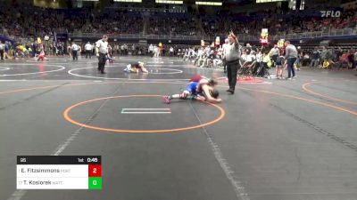 95 lbs Round Of 16 - Evan Fitzsimmons, Port Allegany vs Tanner Kosiorek, Wattsburg