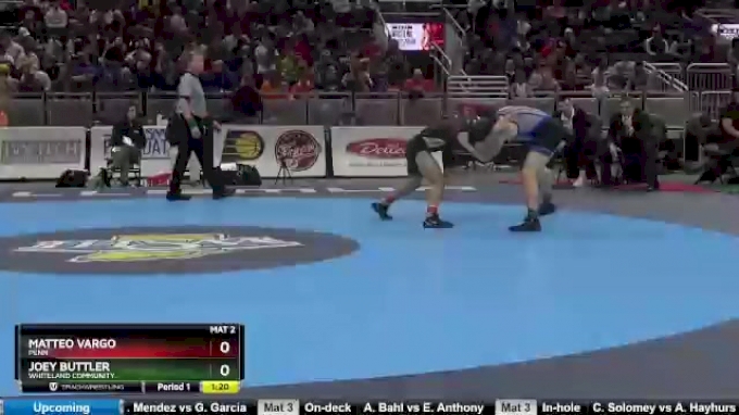 126 lbs Semifinal - Matteo Vargo, Penn vs Joey Buttler, Whiteland ...