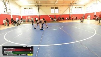 165 lbs Cons. Round 4 - Dj Weimer, Palomar College vs Ayden Cortez, Fresno City College