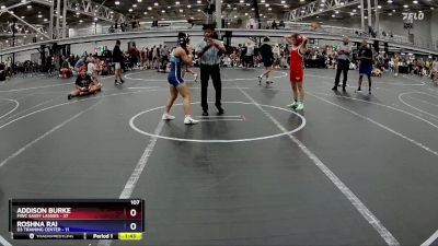 107 lbs Placement (4 Team) - Addison Burke, FIWC Sassy Lassies vs Roshna Rai, D3 Training Center