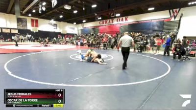 126 lbs Cons. Round 2 - Oscar De La Torre, Santa Monica vs Jesus Morales, Yucca Valley