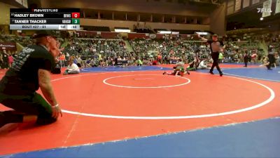 61 lbs Quarterfinal - Tanner Thacker, Van Buren High School Wrestling vs Hadley Brown, Beebe Badgers Wrestling Club